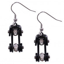 Hot Leathers JWE1112 Black Bike Chain Earrings