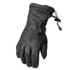 Hot Leathers GVD1015 Black Deerskin Leather Gauntlet Gloves