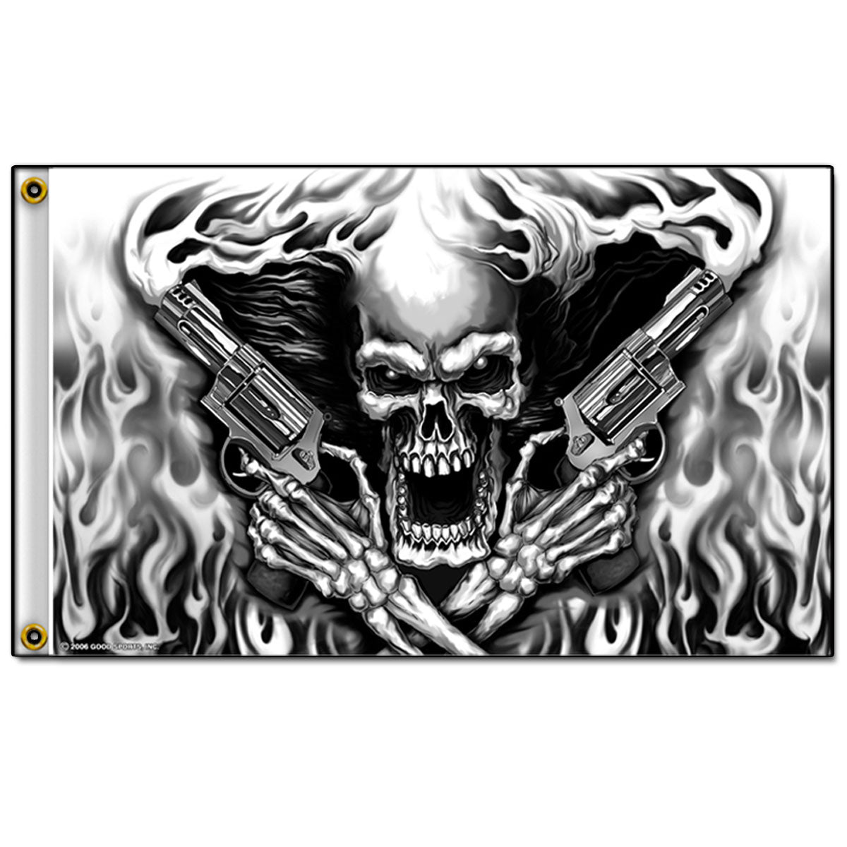 Hot Leathers FGA1024 Assassin Skull Flag 3 Foot x 5 Foot