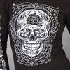 Hot Leathers GLC3183 Sugar Skull Black Long Sleeve Ladies T-Shirt