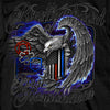 Hot Leathers GMD1451 Men's 'Brotherhood of First Responders Eagle' Black T-Shirt