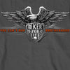 Hot Leathers GMS2295 Menâ€™s â€˜Brotherhood Eagleâ€™ Long Sleeve Charcoal T-Shirt