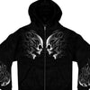 Hot Leathers GMZ4105 Menâ€™s â€˜Head Butt Skullsâ€™ Black Hoodie with Zipper Closure