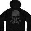 Hot Leathers GMZ4305 Menâ€™s â€˜Skull and Crossbonesâ€™ Black Hoodie with Zipper Closure