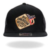 Hot Leathers GSH2025 Black All American Hilbilly Snapback