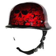 H5402BURGUNDY Novelty German Burgundy Skull Graveyard - Non DOT - HighwayLeather