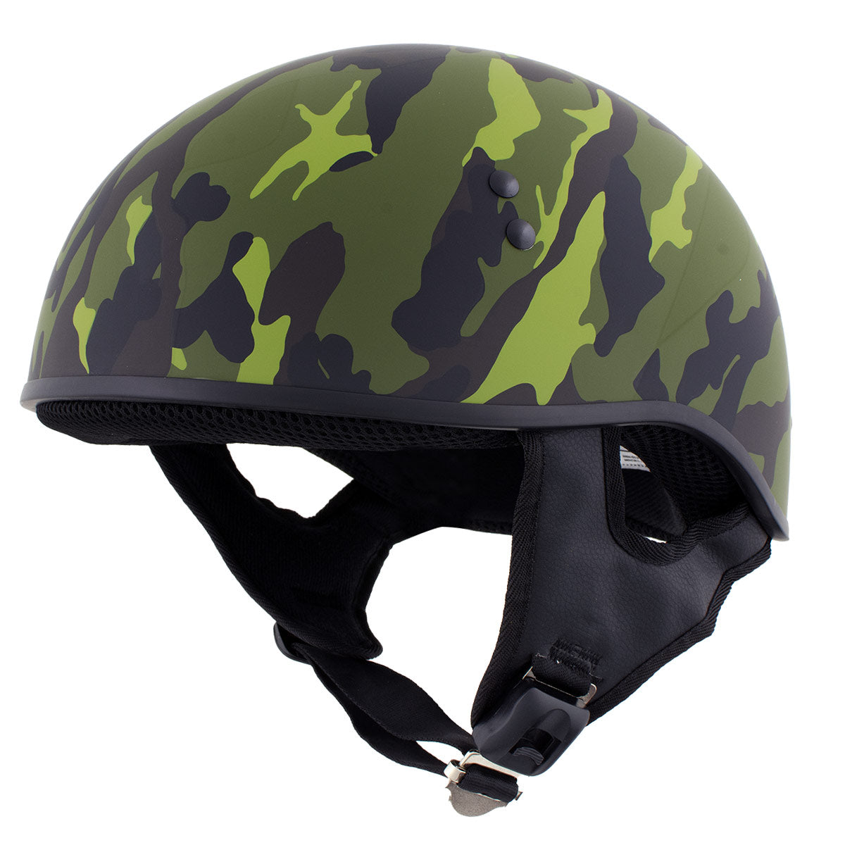 Whole-In-One Flat Black Motorcycle Novelty Skull Cap Helmet