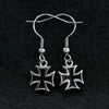 Hot Leathers JWE1107 Stainless Steel Iron Cross Earrings