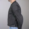 Hot Leathers JKM1024 Menâ€™s Black All Weather Armored Nylon Jacket with Concealed Carry Pocket