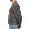 Hot Leathers JKM1033 Menâ€™s Distress Grey â€˜CafÃ© Racer' Leather Jacket with Concealed Carry Pockets