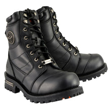 Milwaukee Leather MBM9030W Men's Black 'Wide-Width' 8-inch Lace-Up Classic Logger Boots