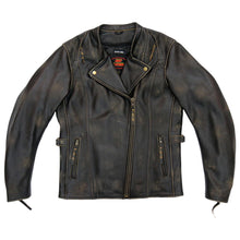 Hot Leathers JKL1031 Ladies Vented Distressed Brown Leather Jacket