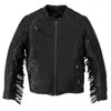 Hot Leathers JKL1028 Studs and Fringe Ladies Black Carry Conceal Leather Jacket