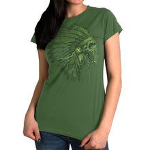 Hot Leathers GLC1543 Native American Headdress Ladies T-Shirt