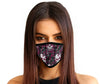 Milwaukee Leather FMD1011 Ladies 'Sugar Skull' 100 % Cotton Protective Face Mask with Optional Filter Pocket