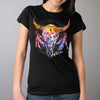 Hot Leathers GLR1497 Ladies 'Wildflowers Wild and Free' Short Sleeve Black T-Shirt