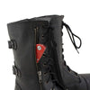 Milwaukee Leather MBL9369 Women's ‘Graze’ Black Leather Lace-Up Boots with Zipper Pocket