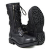 Milwaukee Leather MBL9369 Women's ‘Graze’ Black Leather Lace-Up Boots with Zipper Pocket