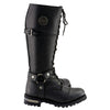 Milwaukee Leather MBL9390 Women’s Black 16-inch Lace-Up Front Cap Toe Riding Leather Boots