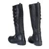 Milwaukee Leather MBL9395 Women's Black 17-Inch Side Strap Riding Leather Boots with Side Zipper