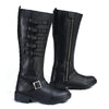 Milwaukee Leather MBL9395 Women's Black 17-Inch Side Strap Riding Leather Boots with Side Zipper