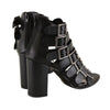 Milwaukee Performance MBL9420 Women's Black Strappy Sandal with Block Heel