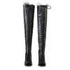 Milwaukee Performance MBL9421 Women's Black Lace-Up Knee-High Boots with Open Toe