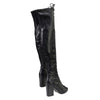 Milwaukee Performance MBL9421 Women's Black Lace-Up Knee-High Boots with Open Toe