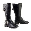 Milwaukee Leather MBL9423 Women's Black Studded Boots with Studded Outsole