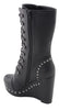 Milwaukee Leather MBL9438 Women's Black Lace-Up Boots with Platform Wedge