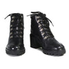 Milwaukee Performance Leather MBL9439 Women's ‘Devine’ Black Leather Lace to Toe Boots with Platform Heel