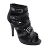 Milwaukee Performance MBL9451 Women's Black Stiletto Heeled Sandals with Ankle Strap