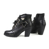 Milwaukee Leather MBL9458 Women's Black Leather Boots with Classic Harness Ring