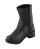 Milwaukee Leather MBL9480 Women's Black 'Super Clean' Motorcycle Riding Boots with Side Zipper Entry