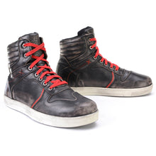 Milwaukee Leather MBM9103 Men's Vintage Leather Brown w/ Red Laces High-Top Reinforced Street Riding Casual Shoes