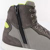 Milwaukee Leather MBM9117 Men's Dark Grey Suede and Grey Canvas Street Riding Shoes w/ Dual Closure/Ankle Support