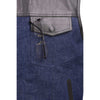 Milwaukee Leather MDM3004 Men's 'Brute' Concealed Snap Blue Denim and Black Leather Club Style Vest w/ Hidden Zipper