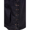 Milwaukee Leather MDM3013 Men's 'Brute' Concealed Snap Black Denim V-Neck Side Lace Club Style Vest w/Hidden Zipper