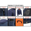 Milwaukee Leather MDM3020 Men's Blue Denim '5-in-1' Club Style Vest with Removable Hoodie