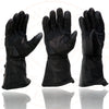 Milwaukee Leather MG7550 Men's Black Cowhide Leather Gauntlet Motorcycle Hand Gloves w/ X-Long Cuff i-Touch Screen Waterproof