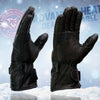 Milwaukee Leather MG7713SET Women's Heated Black Leather Winter Gloves w/ Battery Pack-Wire Harness and i-Touch