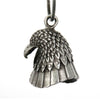 Milwaukee Leather MLB9042 'Bald Eagle Head' Motorcycle Good Luck Bell | Key Chain Accessory for Bikers