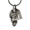 Milwaukee Leather MLB9052 'Viking Skull Horns with Black Eyes' Motorcycle Good Luck Bell | Key Chain Accessory for Bikers