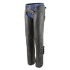 Milwaukee Leather MLL6520 Women’s 'Laced' Black Leather Motorcycle Chaps