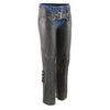 Milwaukee Leather MLL6520 Women’s 'Laced' Black Leather Motorcycle Chaps