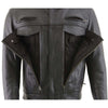 Milwaukee Leather MLM1506 Men's 'Cool-Tec' Black Real Leather Scooter Style Motorcycle Jacket with Utility Pockets