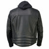 Milwaukee Leather MLM1523 Men's 'Scoundrel' Black Leather Fashion Motorcycle Riding Jacket w/ Removable Hoodie