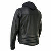 Milwaukee Leather MLM1523 Men's 'Scoundrel' Black Leather Fashion Motorcycle Riding Jacket w/ Removable Hoodie