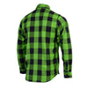 NexGen MNG11656 Men's Black and Neon-Green Long Sleeve Cotton Flannel Shirt