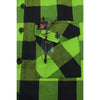 NexGen MNG11656 Men's Black and Neon-Green Long Sleeve Cotton Flannel Shirt